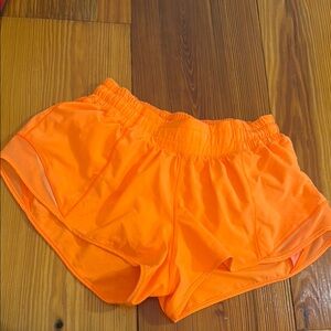 Lululemon Athletica Orange Athletic Hotty Hot Shorts 2.5 Inch